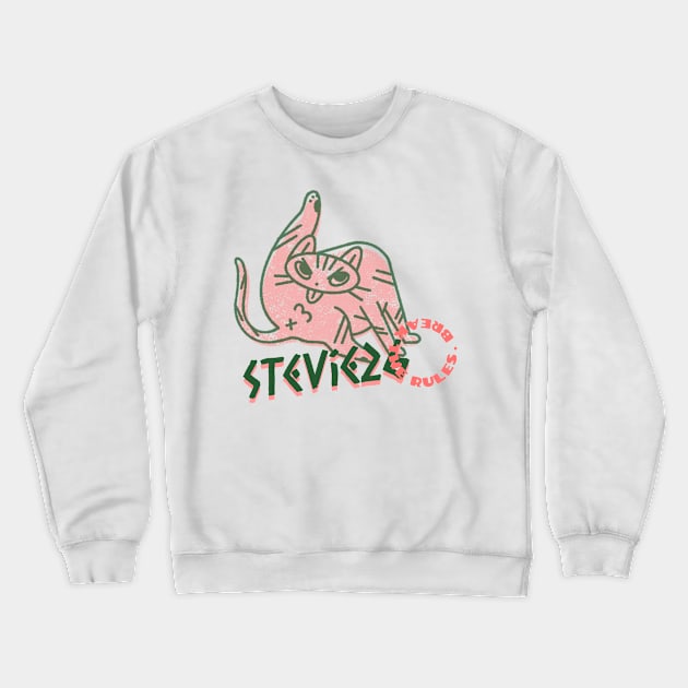 Stevie26 break the rules cat Crewneck Sweatshirt by Stevie26